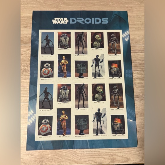 Star Wars Other - 20 Star Wars Droids Forever Postage Stamps